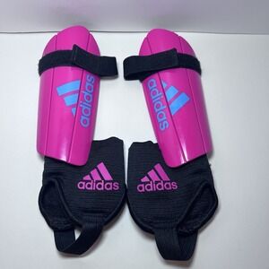 Adidas Ghost Youth Girls Kids Soccer Shin Guards Small Pink Cyon Black Age 3-5 Y